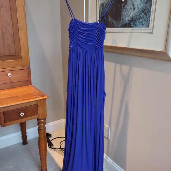 GUESS By Marciano Purple / Blue Elastic Top Size Small Maxi Dress w/ Pockets - Picture 4 of 10